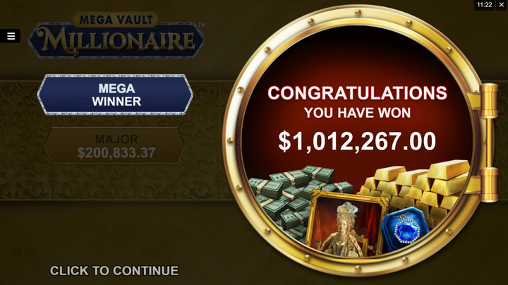 mega vault millionaire bonus vault