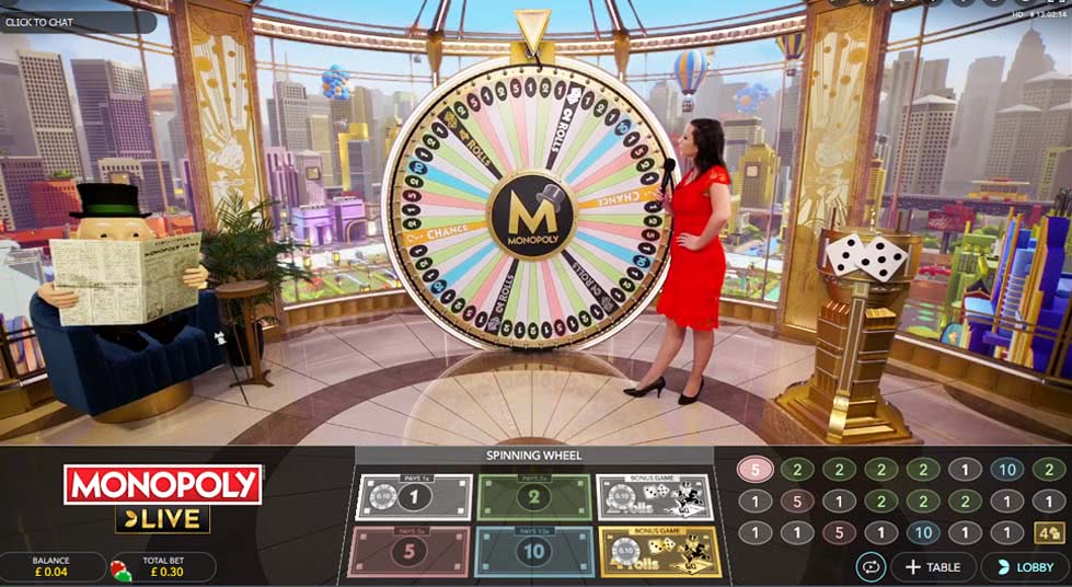 monopoly live casino game